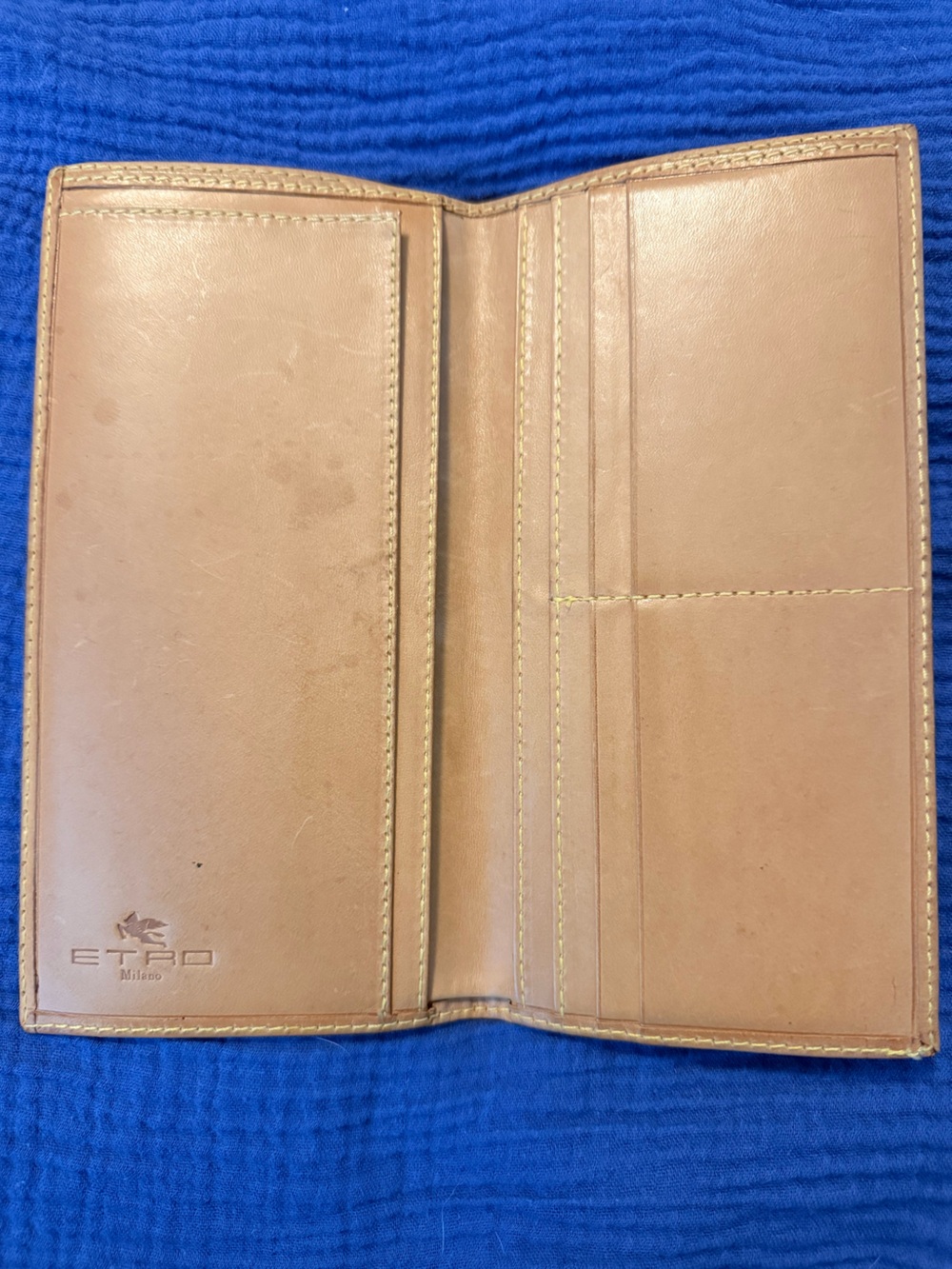 Etro Paisley Pattern Wallet in Brown and Tan - Picture 3 of 10
